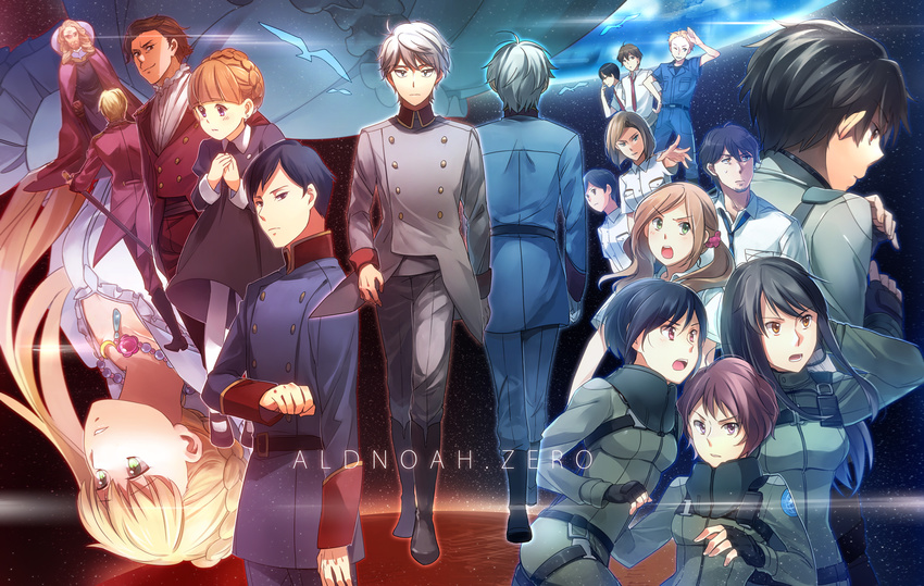 aki_(neyuki41028) aldnoah.zero amifumi_inko asseylum_vers_allusia calm_craftman darzana_magbaredge eddelrittuo harklight kaizuka_inaho kaizuka_yuki male marito_kouichirou mizusaki_kaoru nina_klein rayet_areash rayregalia_vers_rayvers saazbaum slaine_troyard uniform