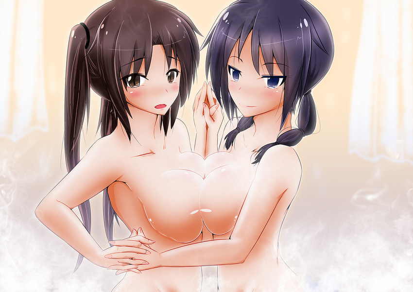 breasts kuroi_hayato nude seitokai_yakuindomo sideboob tsuda_kotomi uomi