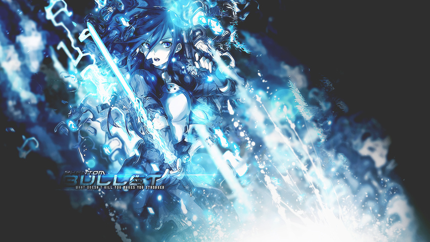 blue blue_eyes gun kirigaya_kazuto lightsaber photoshop sword sword_art_online watermark weapon