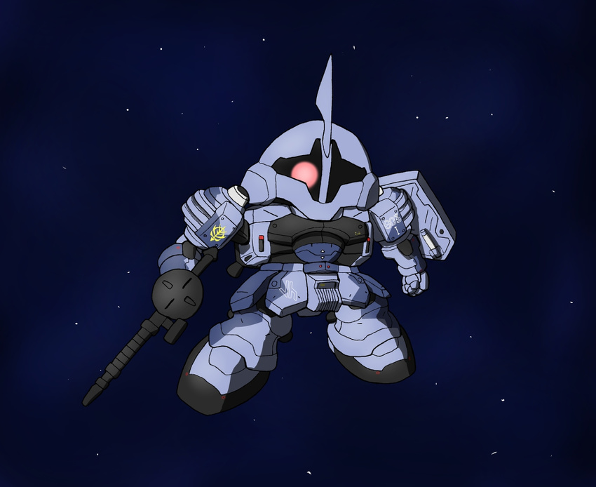 artist_request chibi gun gundam gundam_ms_igloo mecha space weapon zudah