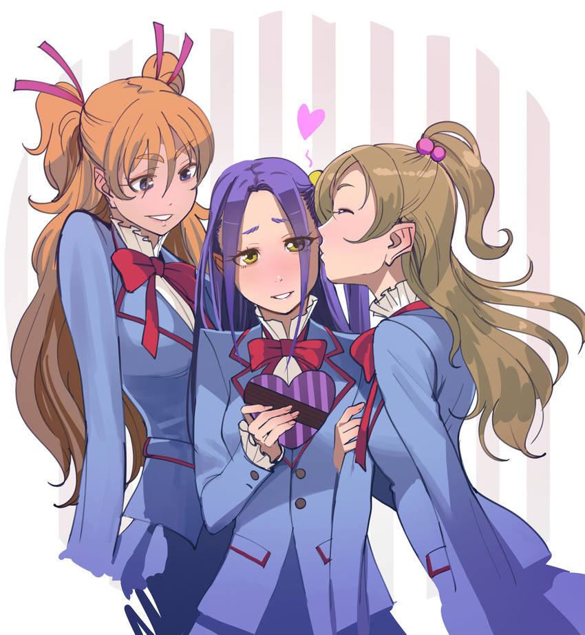 houjou_hibiki kurokawa_ellen minamino_kanade moruga pretty_cure seifuku suite_pretty_cure tagme valentine yuri