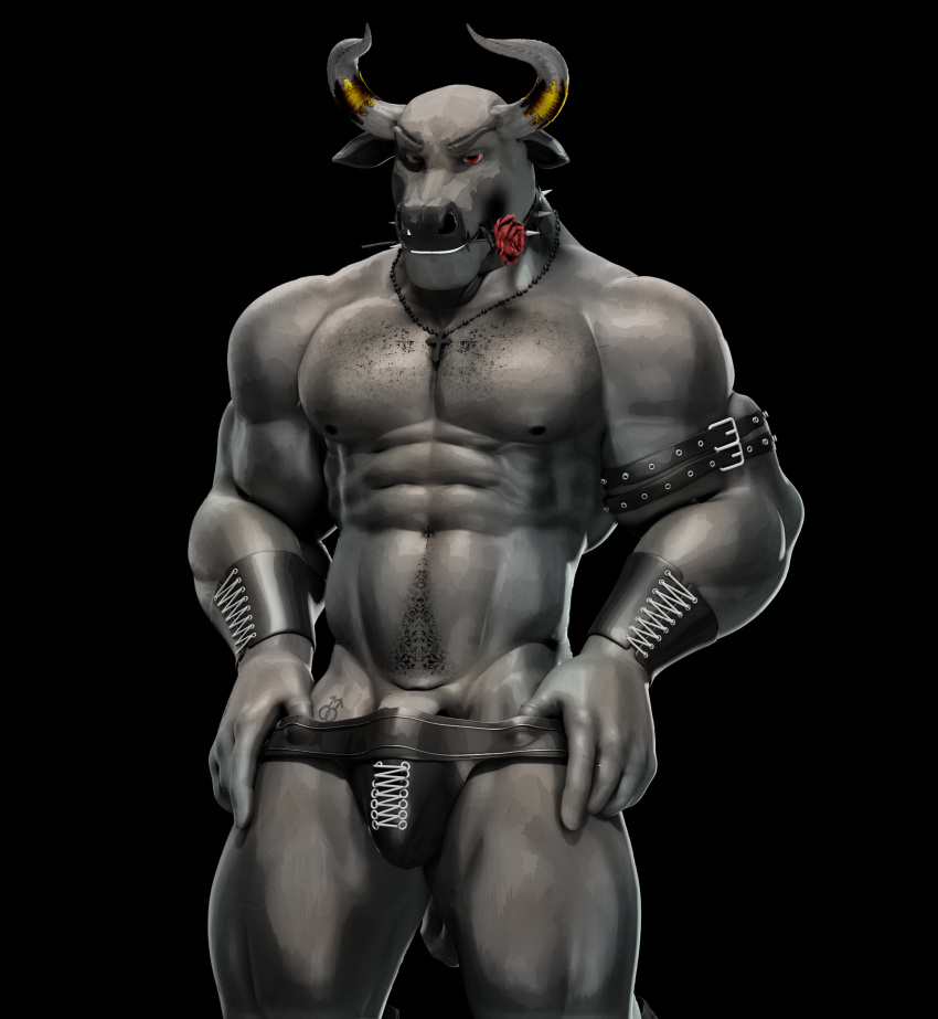 3d_(artwork) abs absurd_res anthro arm_strap armwear athletic barechest bedroom_eyes belly_tattoo biceps big_arms big_breasts big_muscles big_pecs big_penis black_background black_leather blender_eevee blizzard_entertainment body_hair bovid bovine bracelet_only breasts bulky cattle chest_hair clothed clothing cross cross_necklace dancer_outfit dancer_position digital_media_(artwork) elbow_gloves equid equine erotica flower flower_in_mouth fur gender_symbol genitals gloves glowing glowing_eyes gold_(metal) gold_jewelry greasy grey_body grey_fur half-erect handwear happy_trail hi_res horn horn_markings huge_muscles huge_pecs humanoid invalid_tag jacked jewelry jockstrap jockstrap_only laced_jockstrap laced_underwear leather leather_clothing lgbt_pride male male/male male/male_symbol male_symbol mammal markings monochrome_fur moobs muscular muscular_male narrowed_eyes necklace necklace_only nude painting_(object) partially_clothed pecs penis photo_shoot pinup plant pose pulling_clothing pulling_pants_down red_eyes rexwolf rose_(flower) rose_in_mouth seductive seville sexuality_symbol showing_chest simple_background smile smiling_at_viewer smirk smirking_at_viewer solo spanish_dancer spanish_description spanish_fighting_bull spanish_flag spanish_text striped_body stripes stripper symbol tattoo tauren text thick_arms topless underwear underwear_down underwear_only warcraft wide_hips
