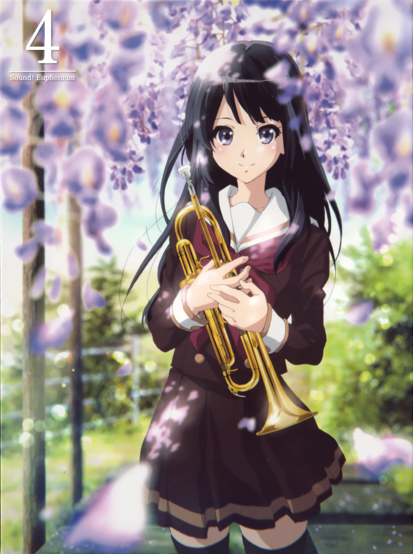 disc_cover hibike!_euphonium ikeda_shouko kousaka_reina seifuku thighhighs