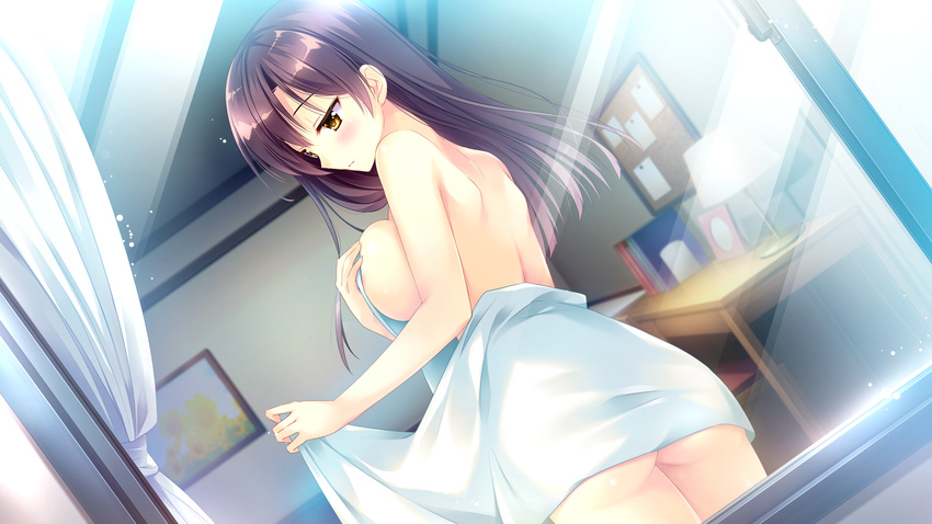 ass breast_grab ensemble_(company) game_cg kaburagi_yukie kimishima_ao koi_suru_kimochi_no_kasanekata naked towel