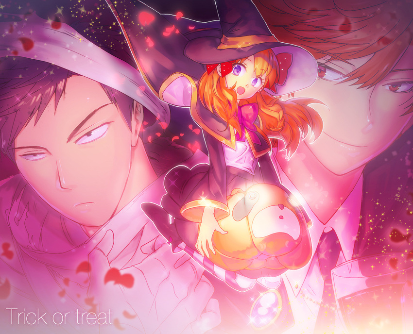 gekkan_shoujo_nozaki-kun halloween heels linebj nozaki_umetarou pantyhose sakura_chiyo witch