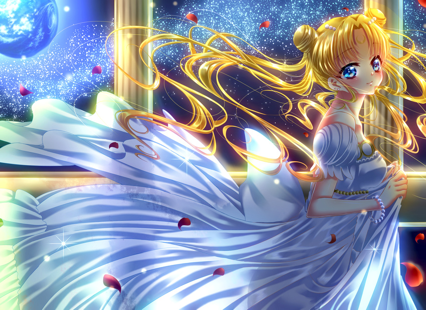 dress princess_serenity sailor_moon skirt_lift touki_matsuri tsukino_usagi