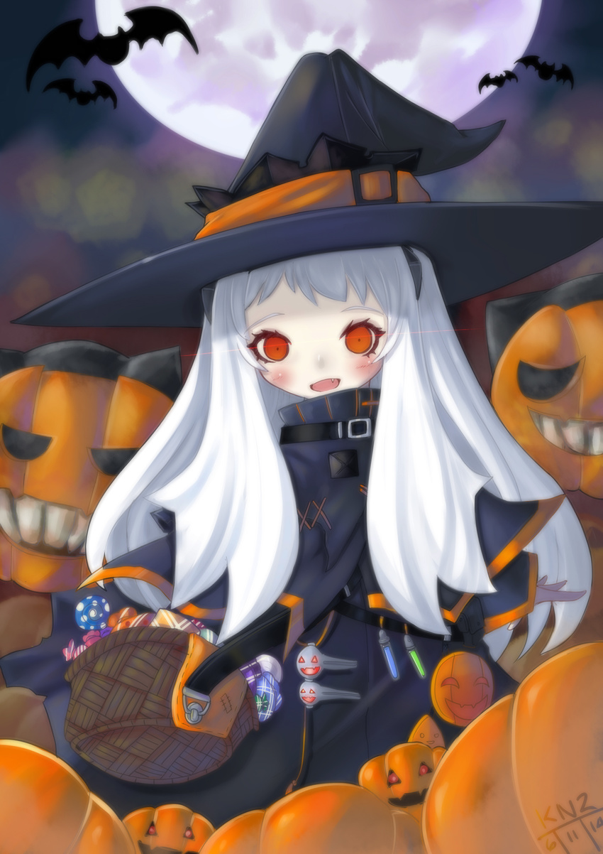 halloween kantai_collection kuronekonero northern_ocean_hime witch