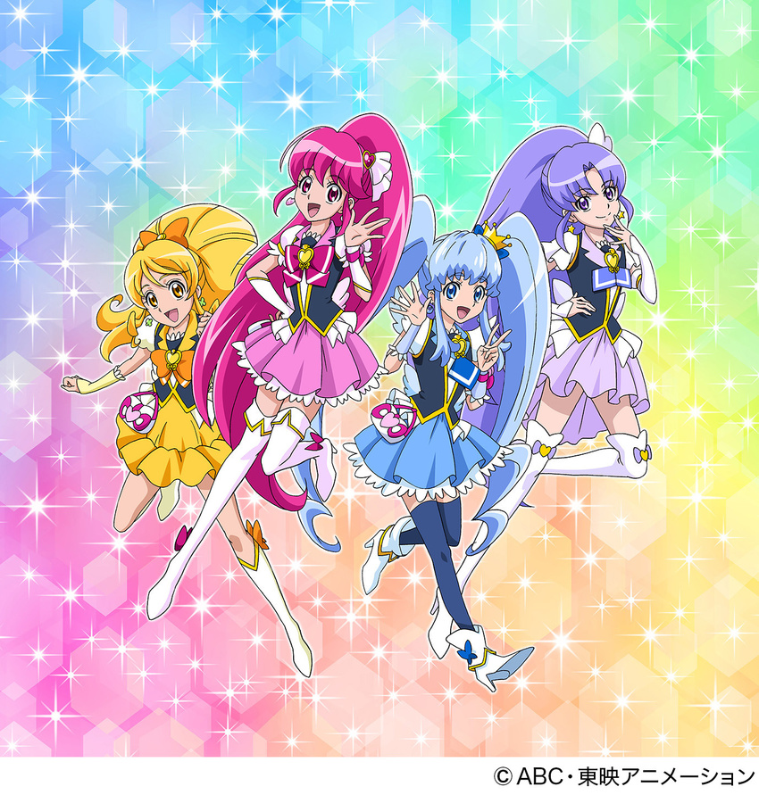 aino_megumi happiness_charge_precure! heels hikawa_iona oomori_yuuko pretty_cure shirayuki_hime_(precure) thighhighs