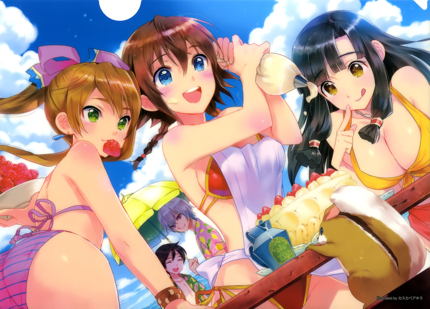 amy_(gargantia) ass bikini cleavage kasukabe_akira ledo melty_(gargantia) saaya_(gargantia) suisei_no_gargantia swimsuits