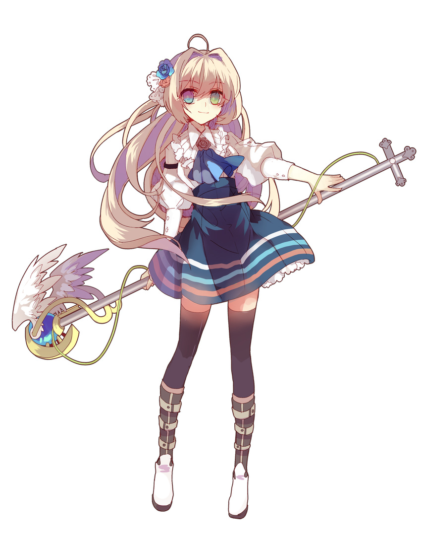 arthuridea dress heterochromia thighhighs transparent_png weapon