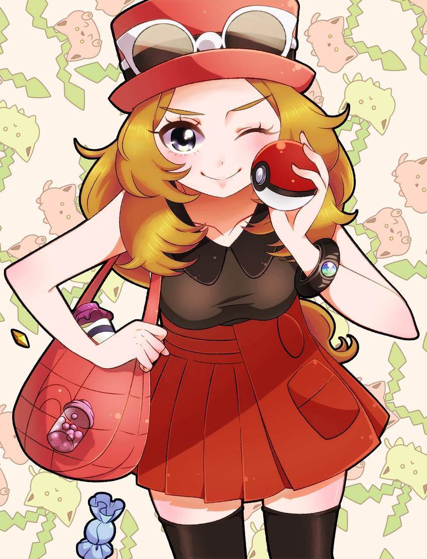 nintendo pokemon pokemon_xy serena_(pokemon) thighhighs yupiteru