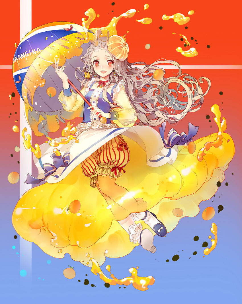 anthropomorphization bloomers dress heels miemia orangina umbrella