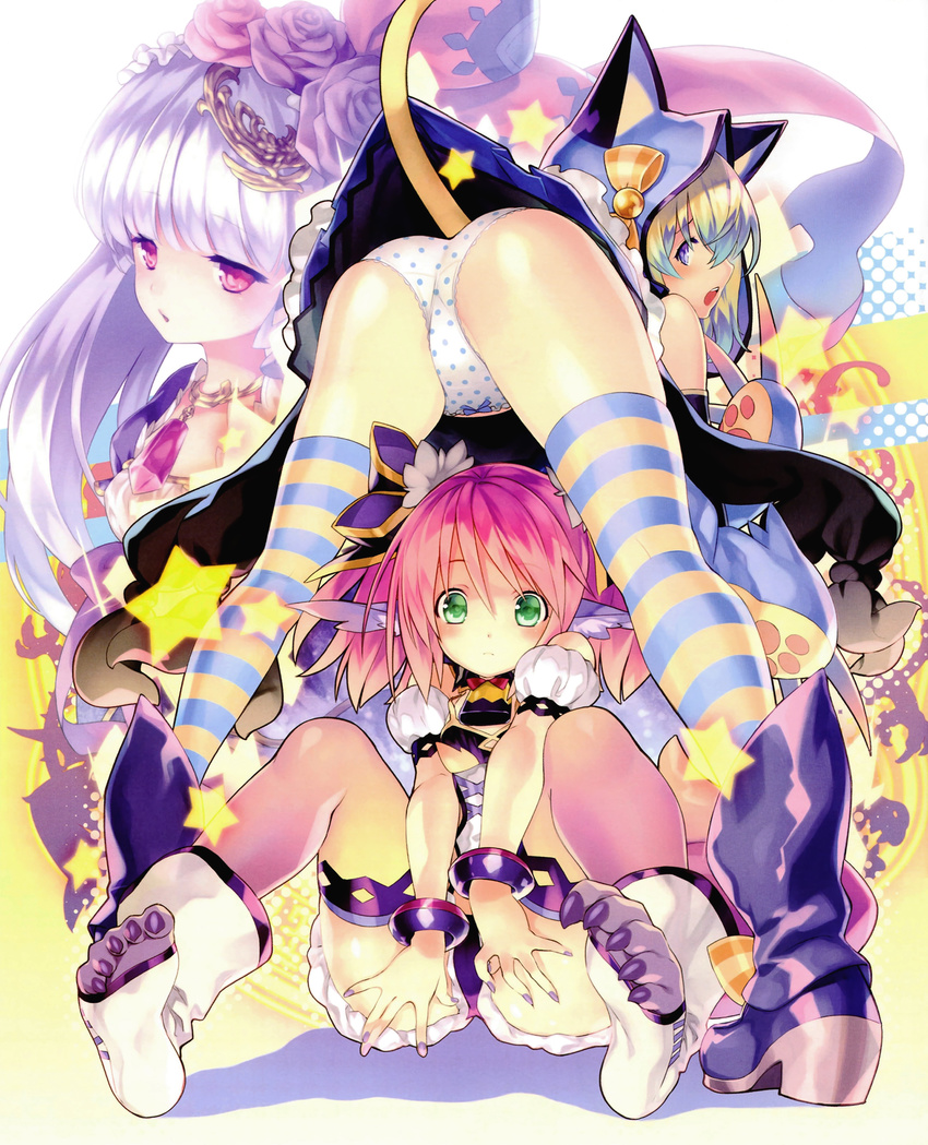 animal_ears ass genkai_tokki_moero_chronicle heels hirano_katsuyuki pantsu tail thighhighs