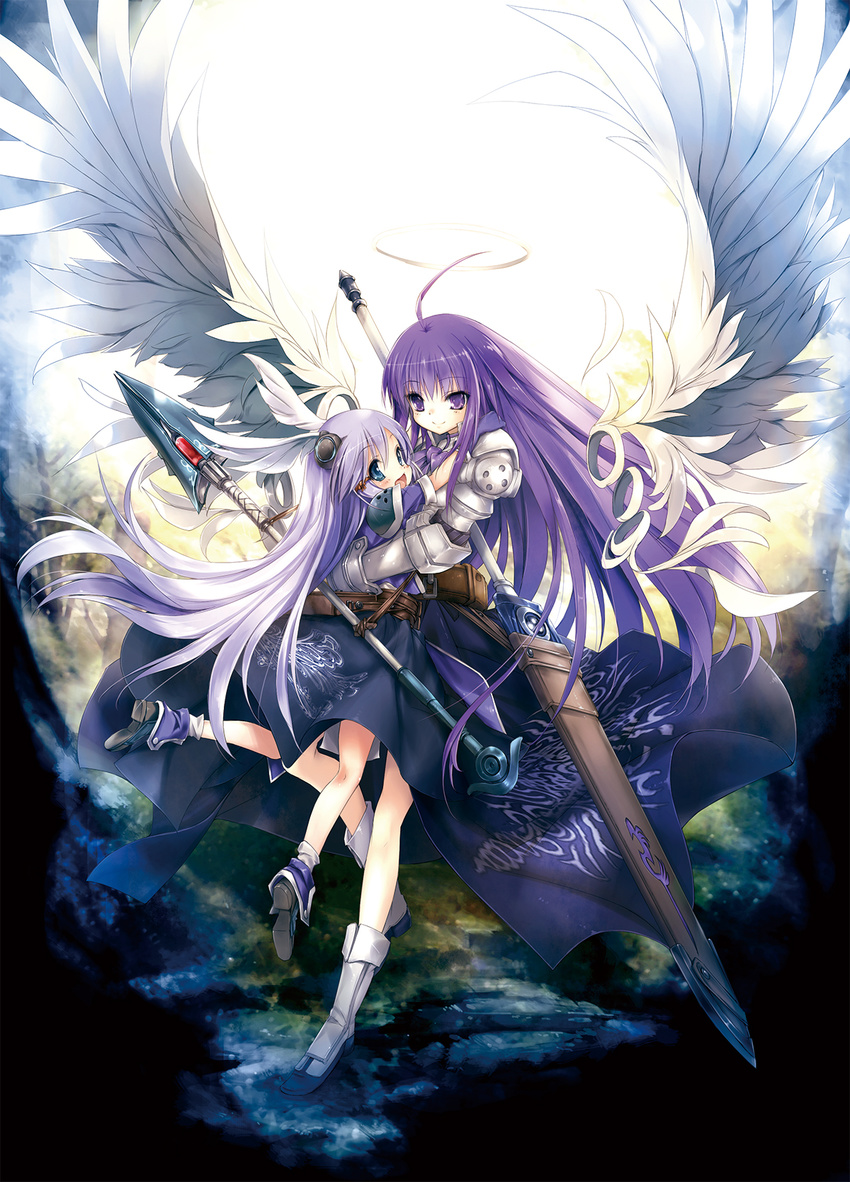 armor aselia_bluespirit dress eien_no_aselia heels hitomaru sword tagme weapon wings