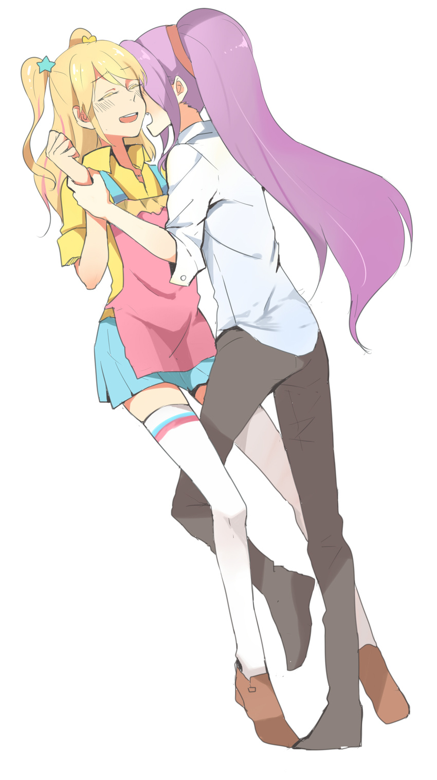 aikatsu! kanzaki_mizuki knightym22 natsuki_mikuru tagme thighhighs yuri