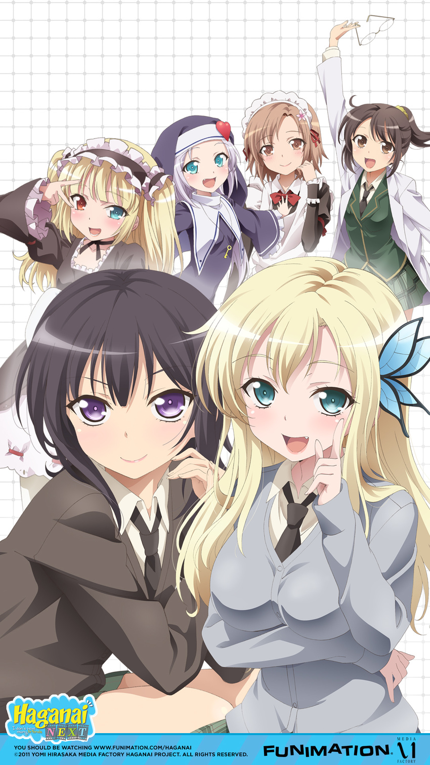 boku_wa_tomodachi_ga_sukunai dress gothic_lolita hasegawa_kobato heterochromia kashiwazaki_sena kusunoki_yukimura lolita_fashion maid megane mikazuki_yozora nun seifuku shiguma_rika tagme takayama_maria