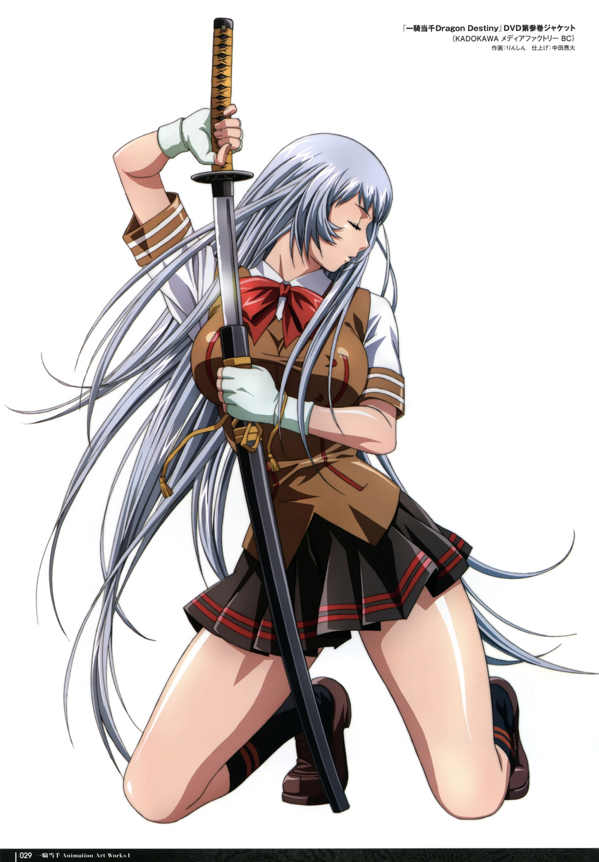 chouun_shiryuu ikkitousen ikkitousen~dragon_destiny~ rin_sin seifuku sword