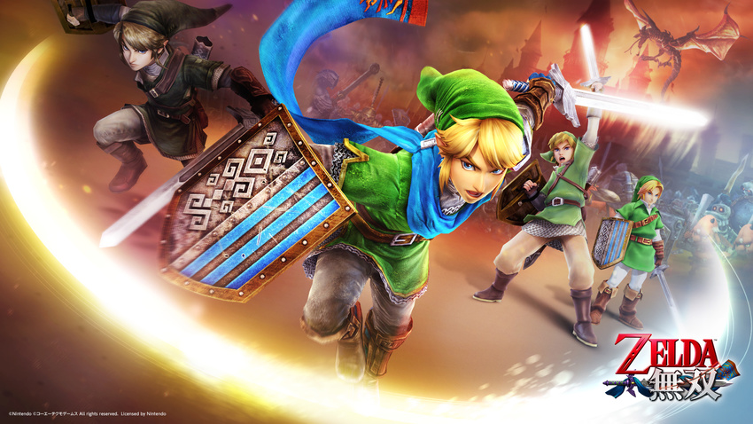 armor cg hyrule_warriors koei_tecmo link male pointy_ears sword the_legend_of_zelda wallpaper