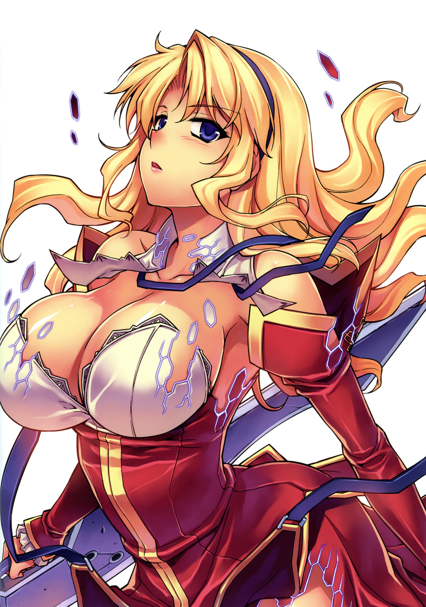 cleavage dress freezing kim_kwang-hyun no_bra satellizer_el_bridget torn_clothes weapon