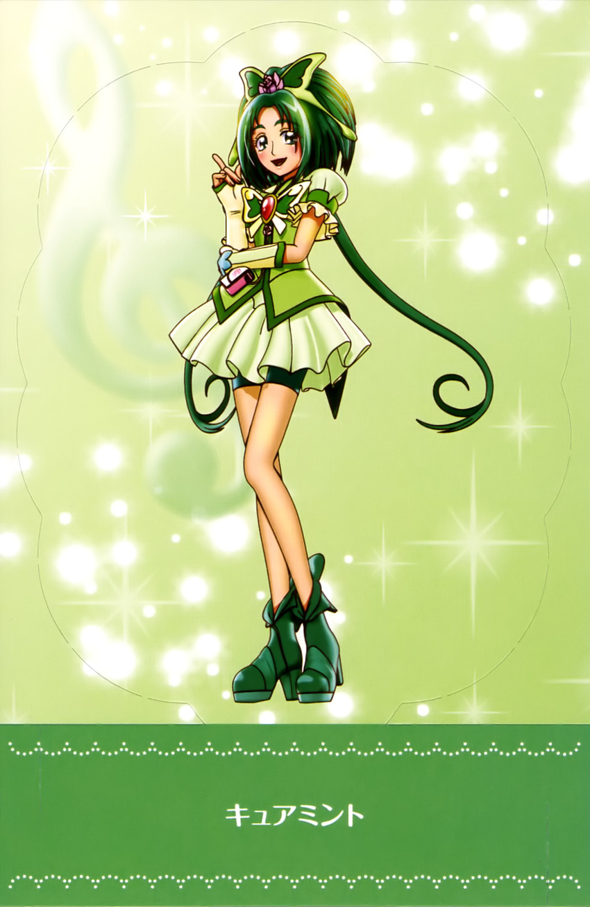 akimoto_komachi bike_shorts dress heels pretty_cure yes!_precure_5