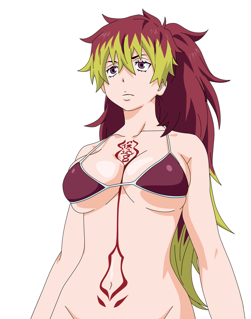 ao_no_exorcist bikini_top bottomless cleavage kirigakure_shura photoshop tattoo transparent_png underboob