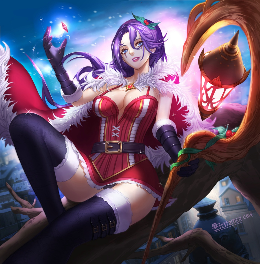 citemer cleavage league_of_legends leblanc no_bra pantsu thighhighs