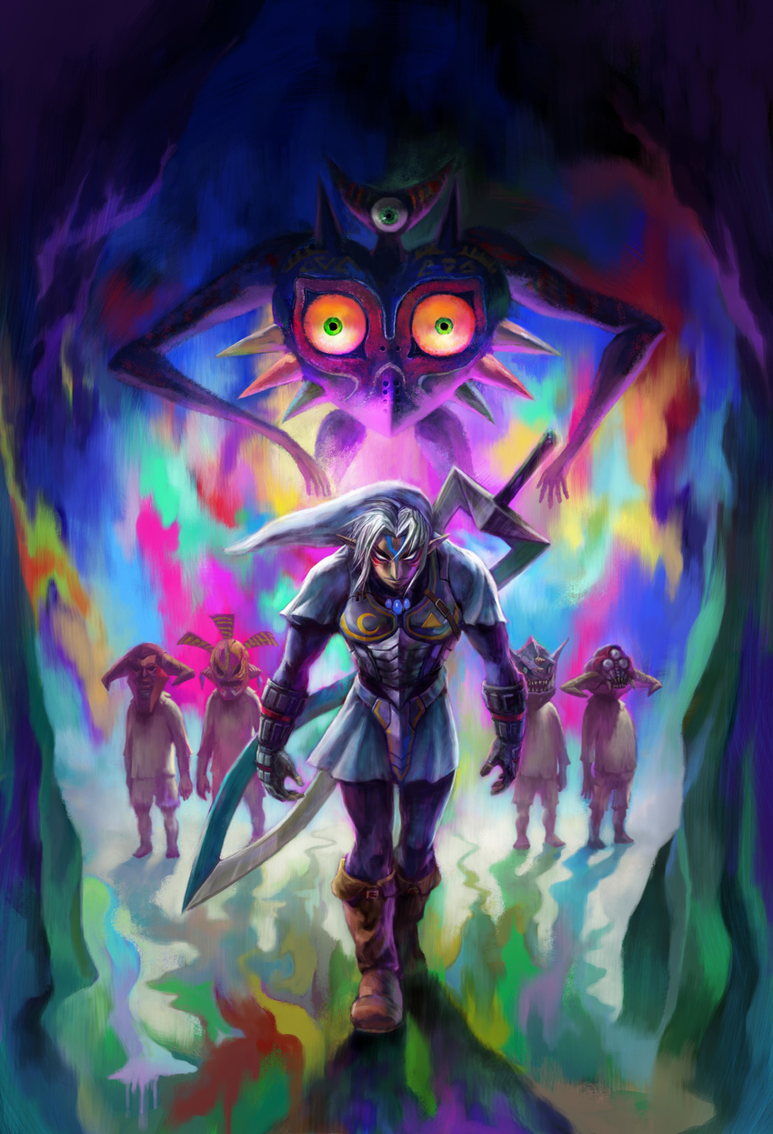 fierce_deity link majora's_wrath monster pointy_ears sword tagme the_legend_of_zelda the_legend_of_zelda:_majora's_mask