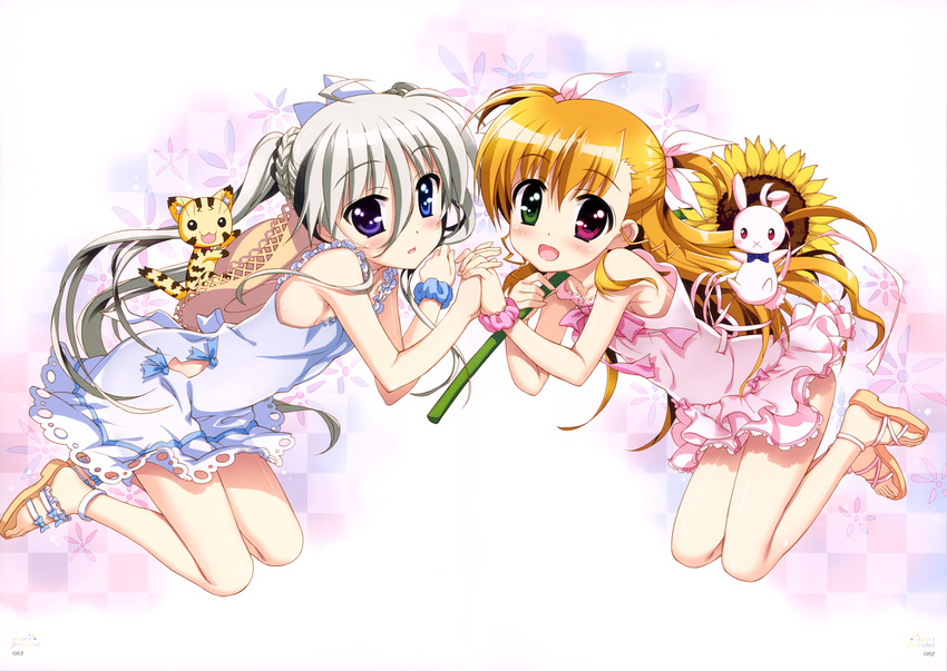 asteion dress einhart_stratos fujima_takuya heterochromia mahou_shoujo_lyrical_nanoha mahou_shoujo_lyrical_nanoha_vivid sacred_heart summer_dress vivio