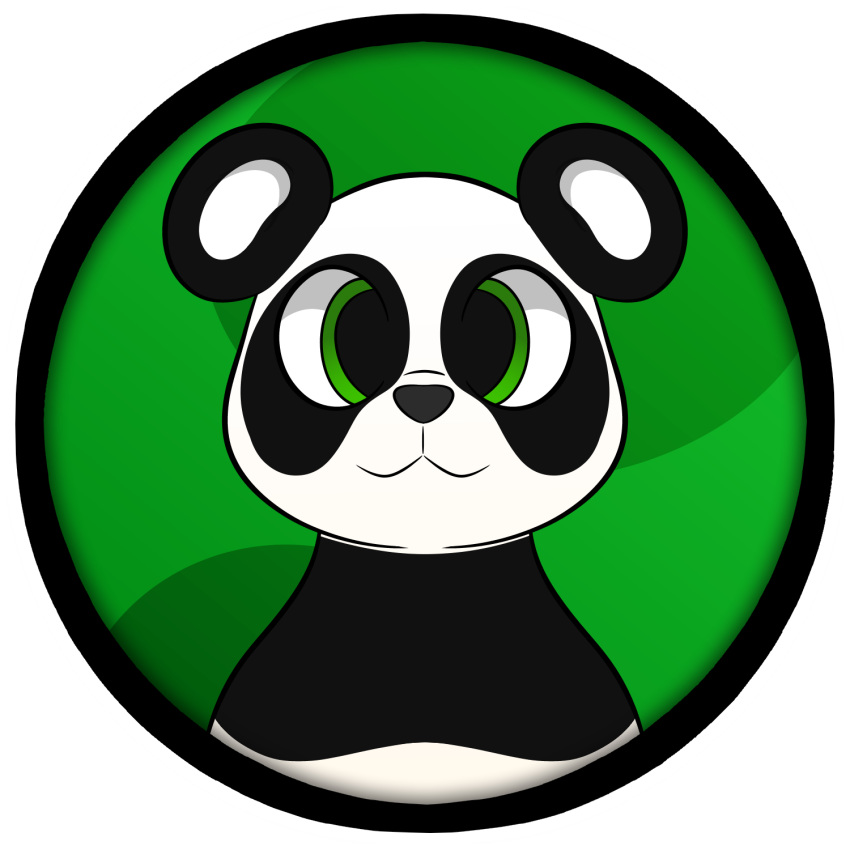 border eastlog female giant_panda headshot_portrait icon looking_at_viewer mammal midori portrait simple_background solo white_border