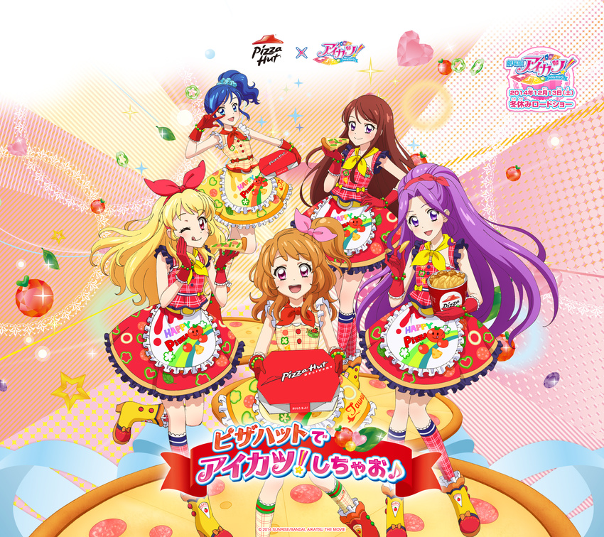 aikatsu! heels hoshimiya_ichigo kanzaki_mizuki kiriya_aoi oozora_akari shibuki_ran