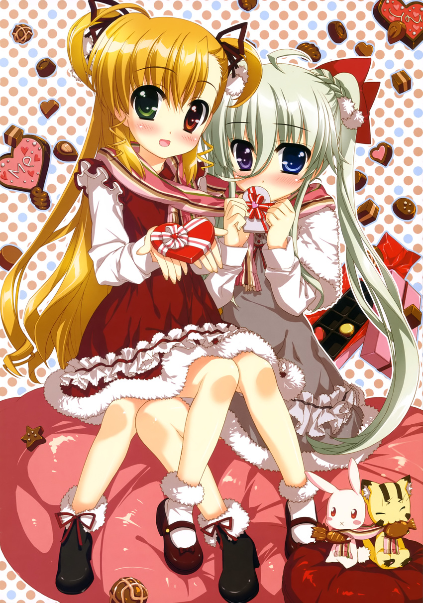 asteion dress einhart_stratos fujima_takuya heterochromia mahou_shoujo_lyrical_nanoha mahou_shoujo_lyrical_nanoha_vivid sacred_heart valentine vivio