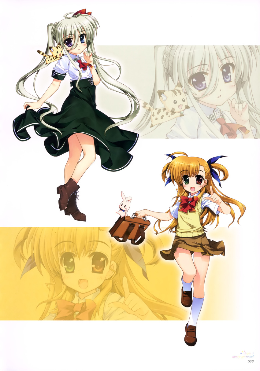 asteion dress einhart_stratos fujima_takuya heels heterochromia mahou_shoujo_lyrical_nanoha mahou_shoujo_lyrical_nanoha_vivid sacred_heart seifuku vivio