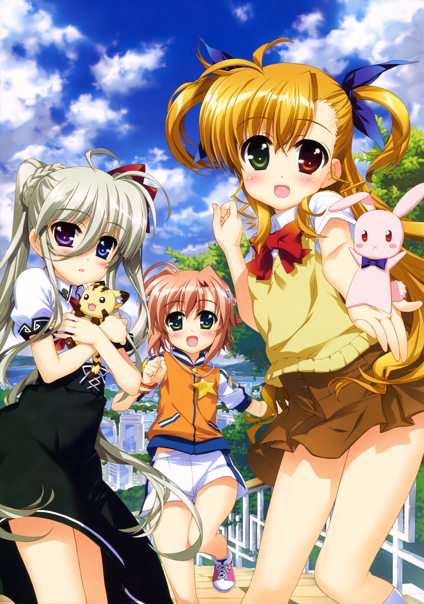 asteion dress einhart_stratos fujima_takuya heterochromia mahou_shoujo_lyrical_nanoha mahou_shoujo_lyrical_nanoha_vivid miura_rinaldi sacred_heart seifuku vivio