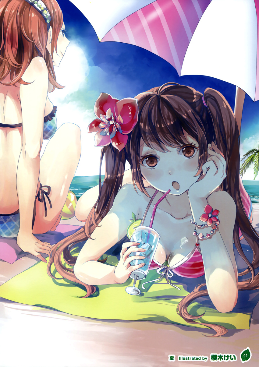 bikini cleavage sakuragi_kei swimsuits tagme