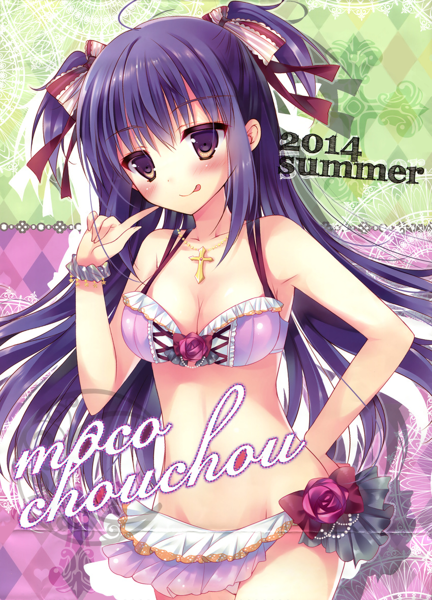 alice_tsukushi bikini cleavage crease fixme hisama_kumako inadequate_print_resolution moco_chouchou swimsuits