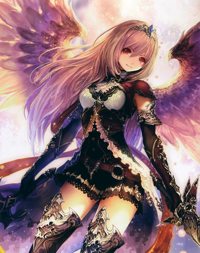 armor dark_angel_olivia dress fixed shingeki_no_bahamut sword tachikawa_mushimaro thighhighs wings