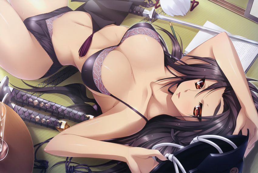 appare!_tenka_gomen baseson bra cameltoe cleavage hasegawa_taira kamitsurugi_ouka lingerie pantsu sword