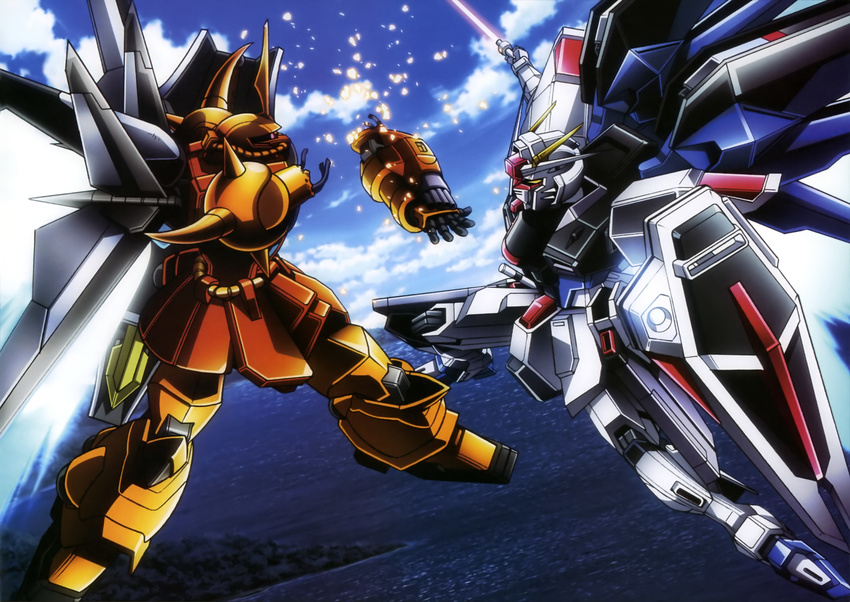 freedom_gundam gundam gundam_seed gundam_seed_destiny mecha sword weapon wings