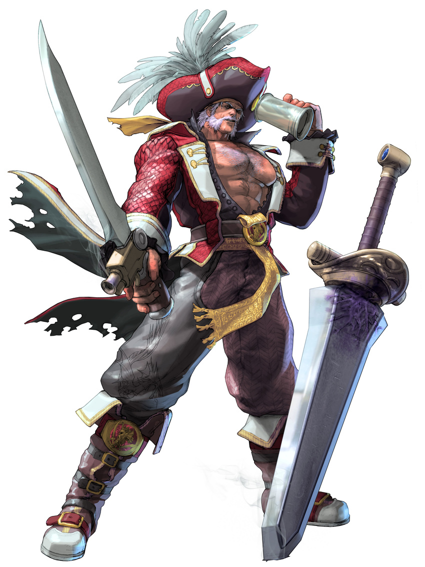 cervantes_de_leon kawano_takuji male pirate soul_calibur soul_calibur_v sword