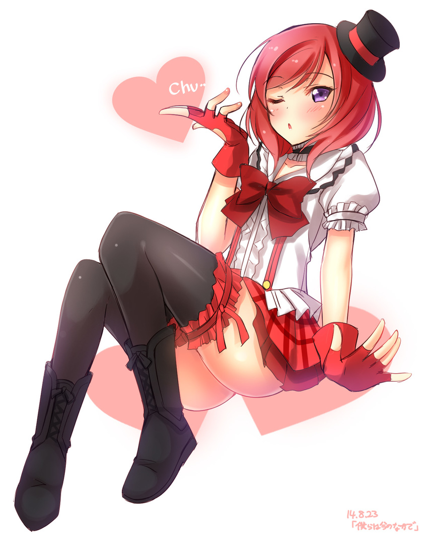 garter love_live! nishikino_maki thighhighs yu-ta