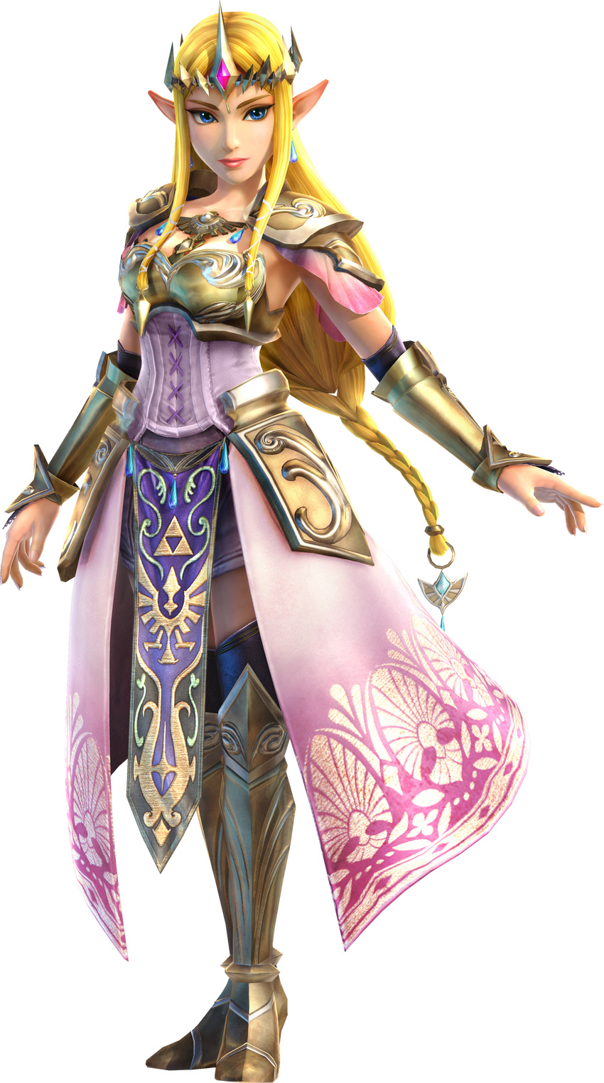 armor cg dress heels hyrule_warriors koei_tecmo pointy_ears princess_zelda the_legend_of_zelda thighhighs