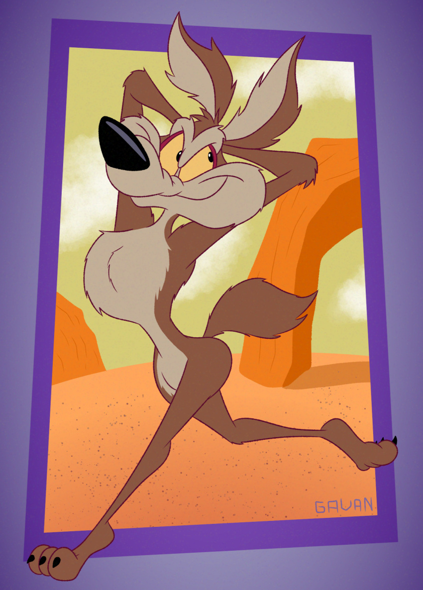 2026 3_toes abstract_background alternate_version_at_paywall anthro arm_tuft athletic athletic_anthro athletic_male back_tuft belly bent_leg big_butt biped black_eyes black_nose black_toe_claws brown_body brown_fur butt canid canine canis canyon casual_nudity chest_tuft claws cloud cloudy_sky colored coyote curling_tail curling_toes curvy_figure desert digital_drawing_(artwork) digital_media_(artwork) elbow_tuft eyebrows feet flat_colors fluffy fluffy_chest fluffy_tail fur gavanzude glance grin grinning_at_viewer hands_behind_head head_tuft hi_res humanoid_feet humanoid_heel knee_tuft leg_tuft looking_at_viewer looney_tunes male mammal multicolored_body multicolored_fur natural nude nudist outdoor_nudity outside paws pecs pinup plantigrade pose puffed_out_chest raised_heel ribs sand shadow shoulder_tuft signature skinny skinny_anthro skinny_male sky slim slim_anthro slim_male small_waist smile smiling_at_viewer smirk smirking_at_viewer smug smug_expression smug_face smug_grin social_nudity solo tail tan_belly tan_body tan_eyebrows tan_fur tasteful_nudity tiptoes toe_claws toes tuft two_tone_body two_tone_fur walking warner_brothers wasp_waist wide_hipped_anthro wide_hipped_male wide_hips wile_e._coyote yellow_sclera yellow_sky