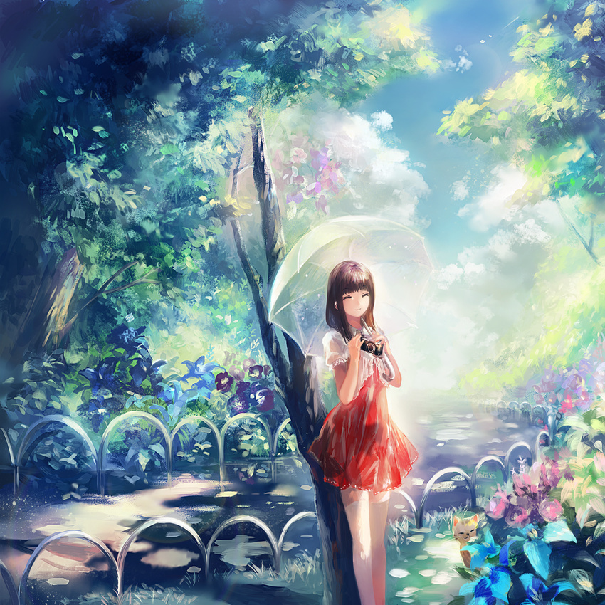 dress juexing tagme thighhighs watercolor