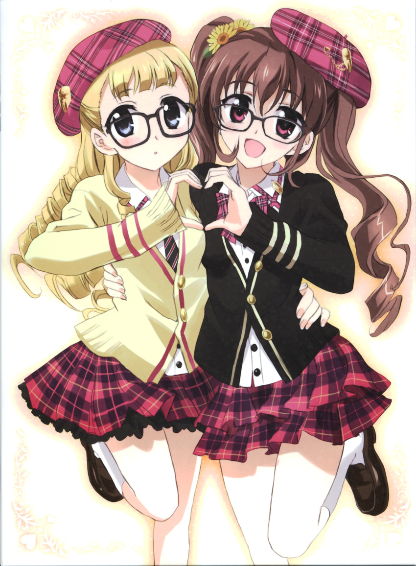 alistia_rein megane nogizaka_haruka_no_himitsu nogizaka_mika seifuku