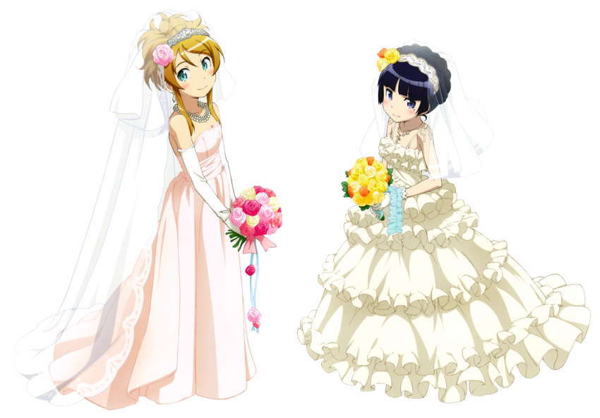 dress duplicate gokou_ruri kousaka_kirino ore_no_imouto_ga_konnani_kawaii_wake_ga_nai wedding_dress