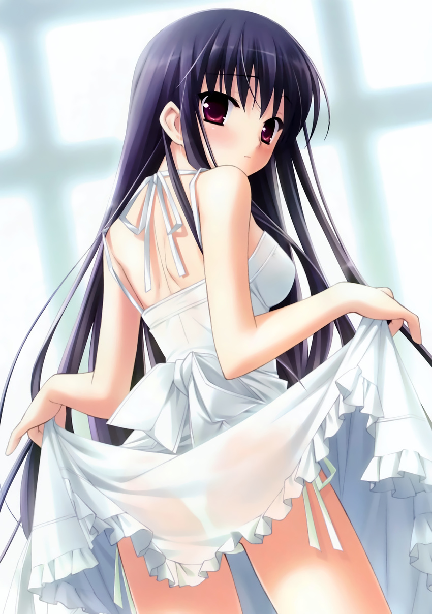 dress kanekiyo_miwa natsu_no_ame pantsu see_through segawa_rikako string_panties summer_dress