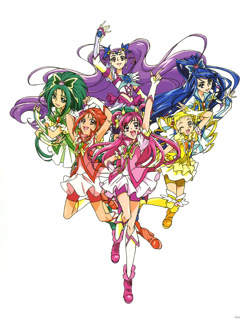 akimoto_komachi kasugano_urara kawamura_toshie milky_rose mimino_kurumi minazuki_karen natsuki_rin pretty_cure yes!_precure_5 yumehara_nozomi