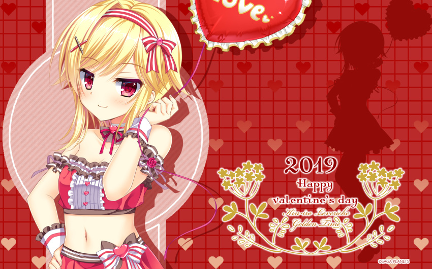 cleavage hontani_kanae kin'iro_loveriche_-golden_time- saga_planets silhouette souma_ria valentine wallpaper