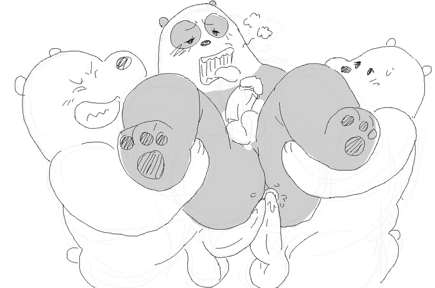 anal anal_penetration balls bear double_anal grizzly_(character) grizzly_bear group group_sex ice_bear male male/male mammal panda panda_(character) penetration penis polar_bear sex threesome unknown_artist we_bare_bears
