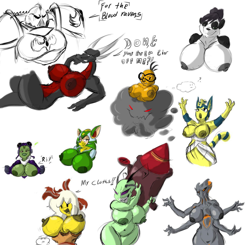 animal_crossing ankha bear big_breasts breakfast_princess breasts cat cynder feline female grin hi_res huge_breasts invader_zim lakitu looking_at_viewer lying mammal mario_bros nintendo panda pussy shinysteel smile spyro_the_dragon thick_thighs video_games wide_hips